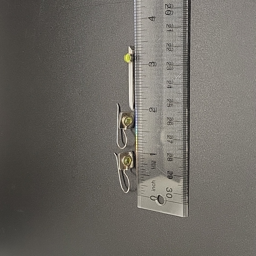 Peridot sterling silver pendant set - Picture 11 of 11